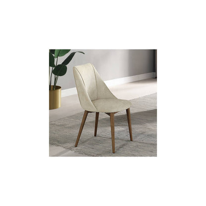 Willene - Polished Microfiber Side Chair (Set of 2) - Beige