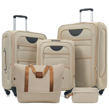 Softside Luggage Expandable Set With Duffel Bag Upright Spinner