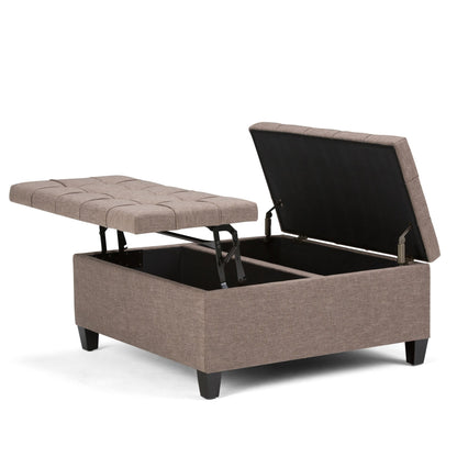 Harrison - Coffee Table Storage Ottoman - Tanners Brown