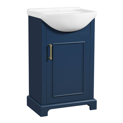 20" Bathroom Vanity With Bulged Sink, Freestanding Single Vanity Set, Soft Close Door