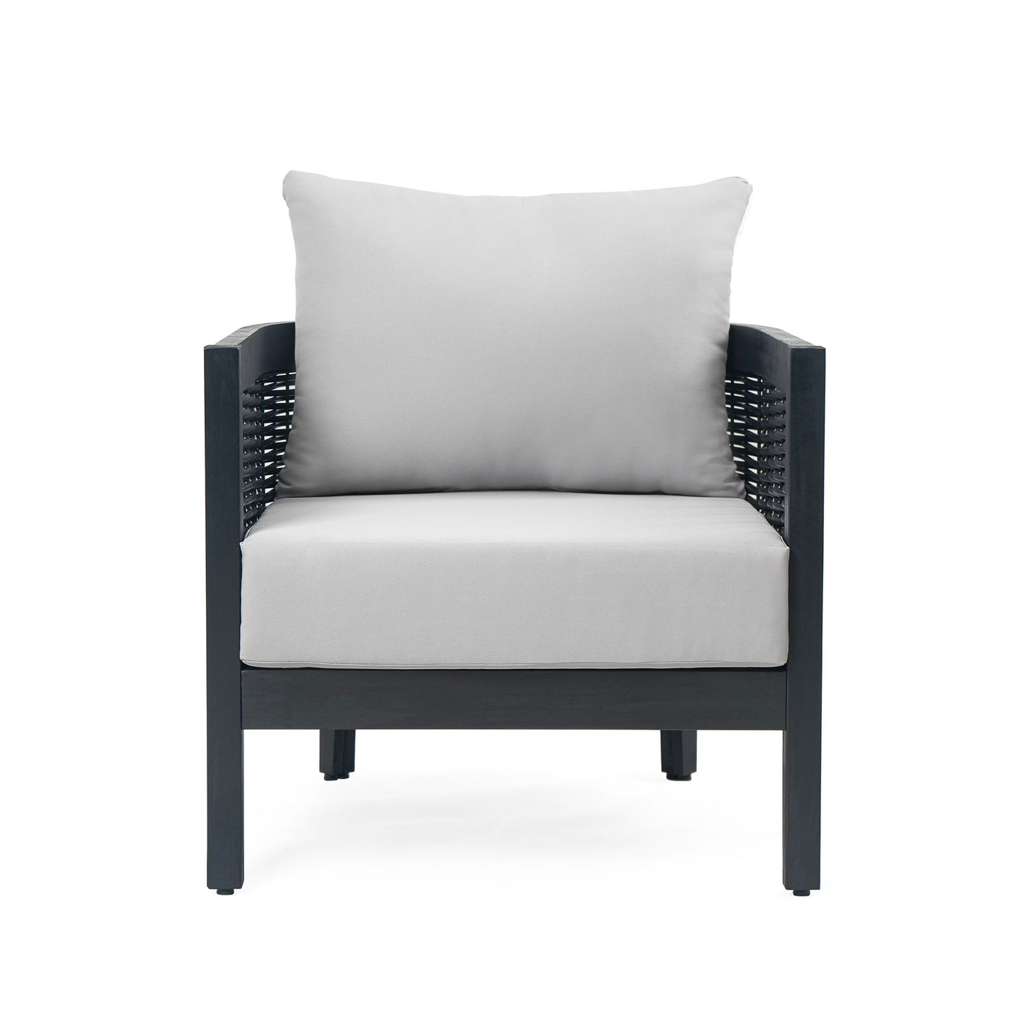 Outdoor Acacia Wood Club Chairs With Cushions