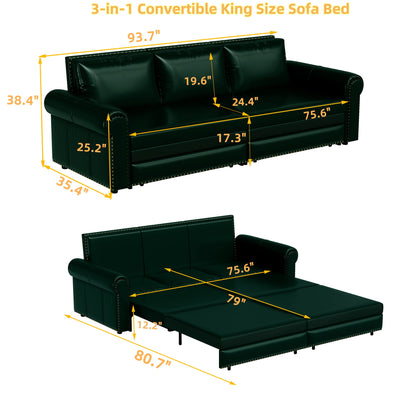 Chesterfield Sofa & Pull Out Bed