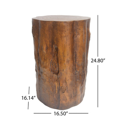 Rustic Tree Stump Side Table