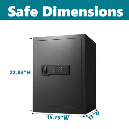 Home Safe, Fingerprint & Digital Keypad Lock, Security Cabinet