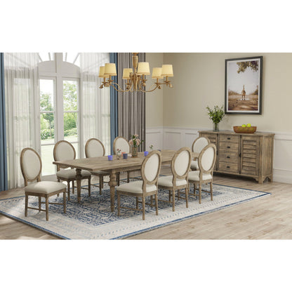 Upholstered Dining Chairs (Set of 2) - Brown