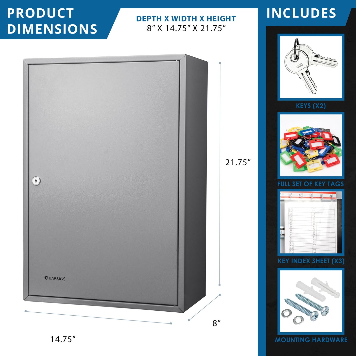 Adjustable Key Cabinet With Lock