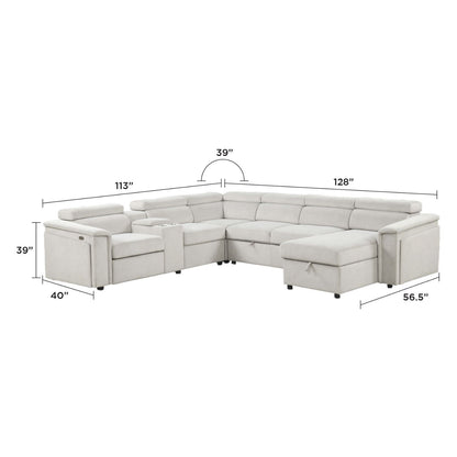 Harvey - Power Recliner Sleeper Sectional