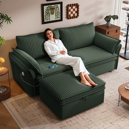 2 In 1 Convertible Sofa Bed, Multi Functional Living Room Furniture