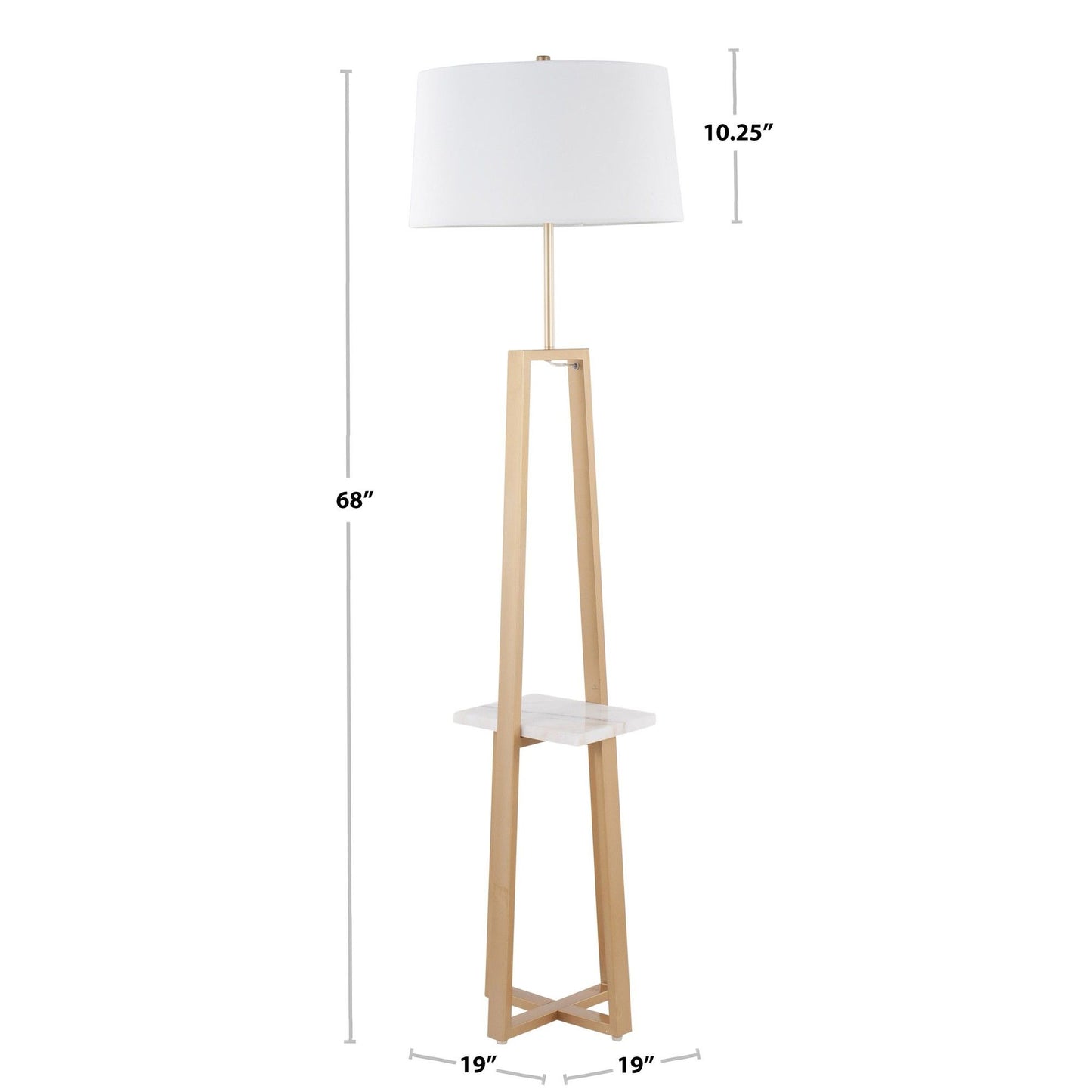 Cosmo - Shelf Contemporary / Glam Floor Lamp