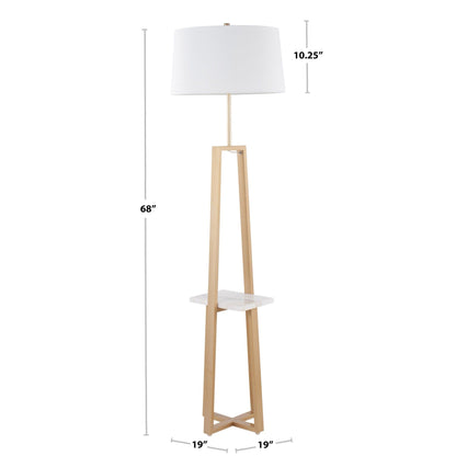 Cosmo - Shelf Contemporary / Glam Floor Lamp