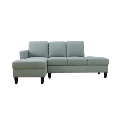 L - Shaped Sectional Sofa With Left Chaise & Ottoman - Pale Green