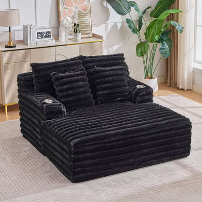 Oversized Chaise Lounge Chair Indoor With Pillows For Living Room