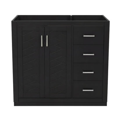 Retro Style Bathroom Vanity, 3 Drawers & Soft Closing Doors