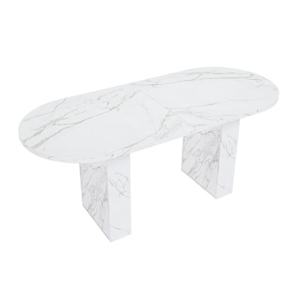 Modern Farmhouse Oval Dining Table With Slim Base