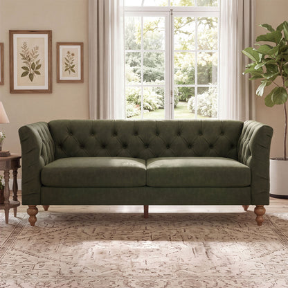 Chesterfield Sofa With Flared Arms For Living Room