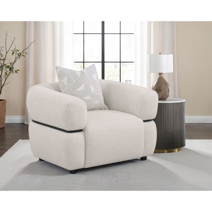 Ramsay - Round Arm Accent Chair - Beige