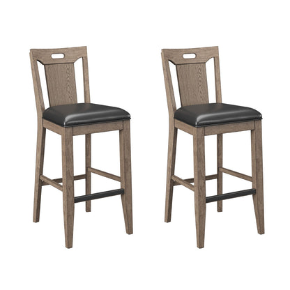Slat Back Bar Stools (Set of 2) - Brown