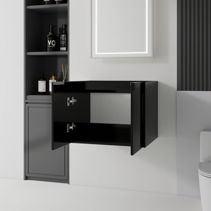 Floating Bathroom Vanity Cabinet With Soft Close Double Doors, Spacious Interior Storage, Wall Mounted, Cabinet Only