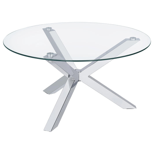 Round Top Coffee Table - Chrome