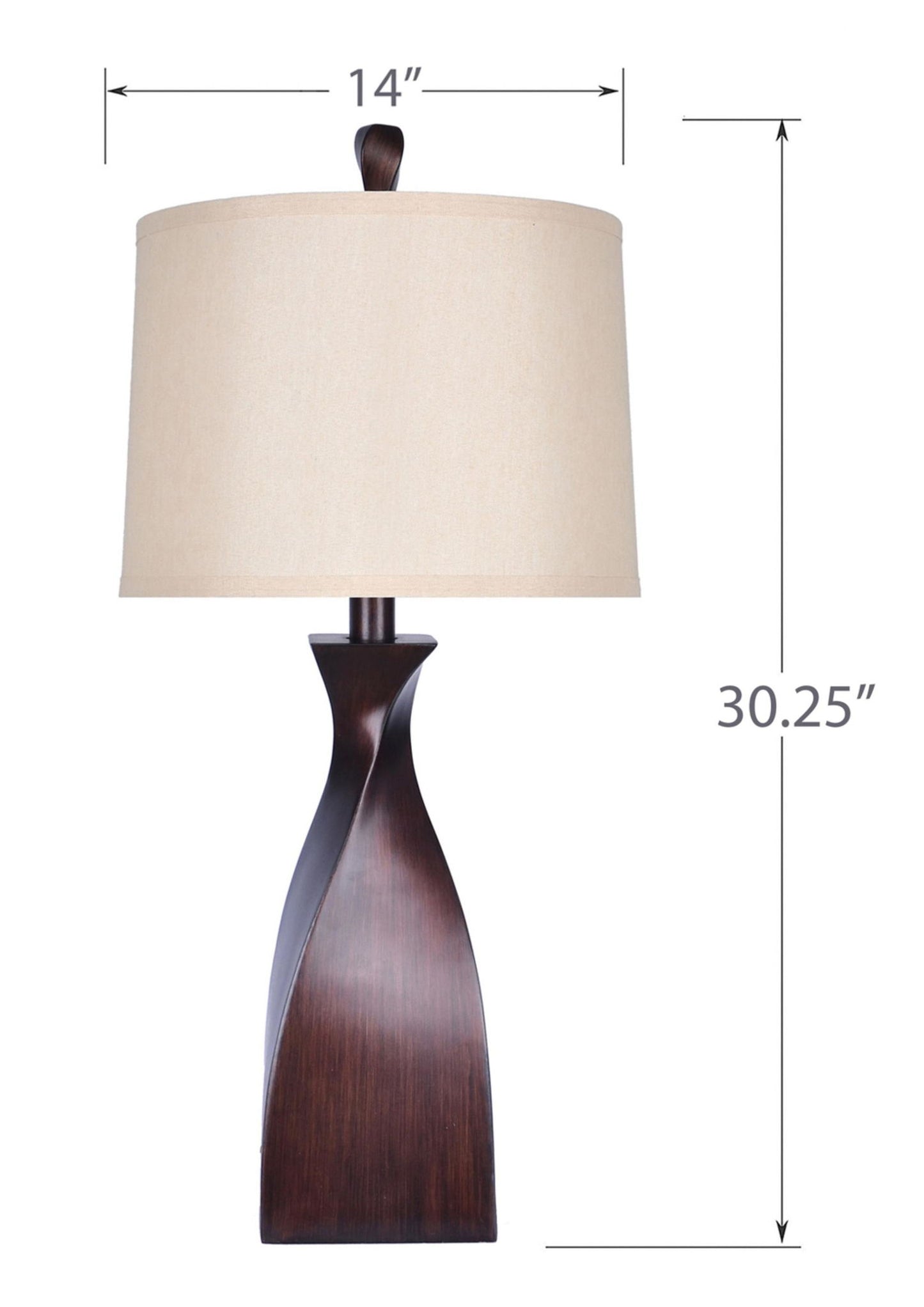 Curvo - Contemporary Polyresin Table Lamp (Set of 2)