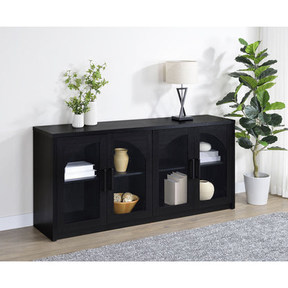 Shayne - 4 Door Sideboard With Arched Doors - Black
