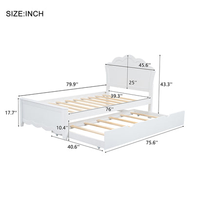 Platform Bed With Headboard And Trundle