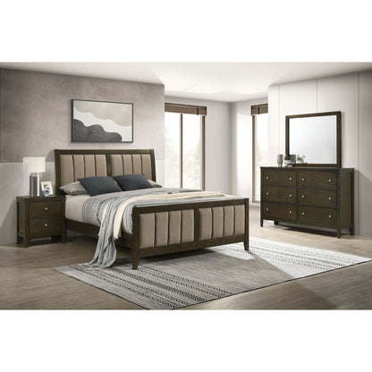 Clement - 4 Piece Queen Bedroom Set With Tufted Headboard - Dark Coffee