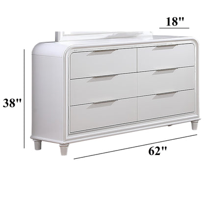 Dresser 6 Drawers - White