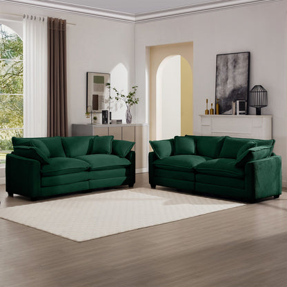 Elegant Oversized Sectional Sofa Set With Deep Seats And Flexible Layout