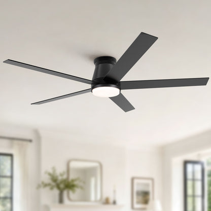 Flush Mount Ceiling Fan With Light
