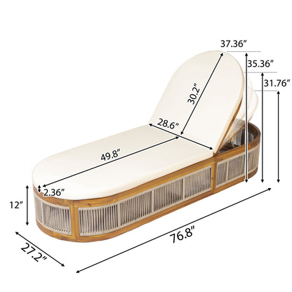 Chaise Lounge Set With Side Table