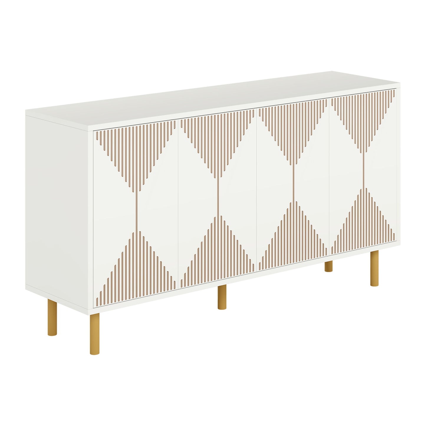 Sideboard Buffet Cabinet, 59.06" Storage Cabinet For Living Room - White