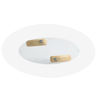 Oval Glass Table Coffee Table For Living Room - Natural