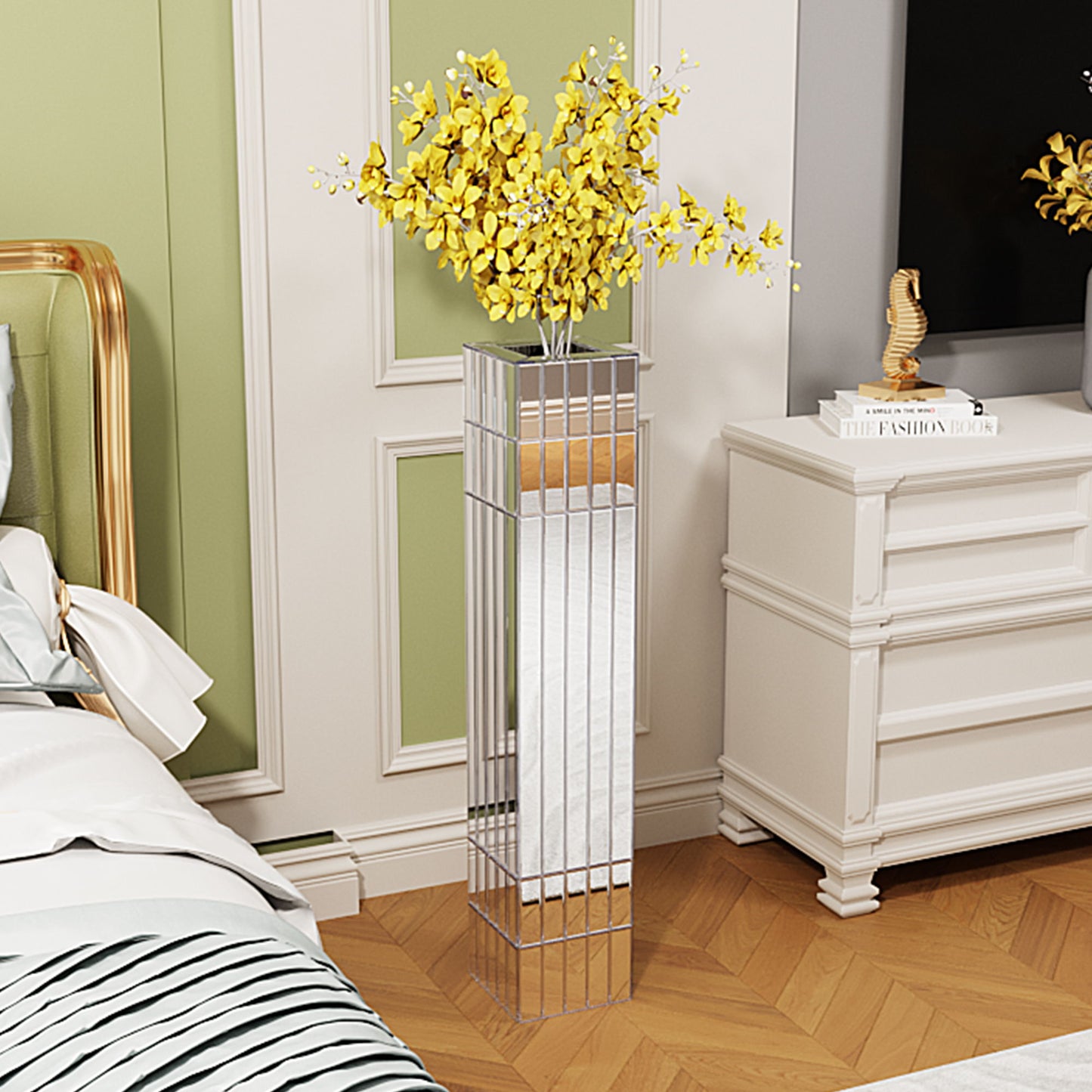 Floor Cube Vase For Home Decor