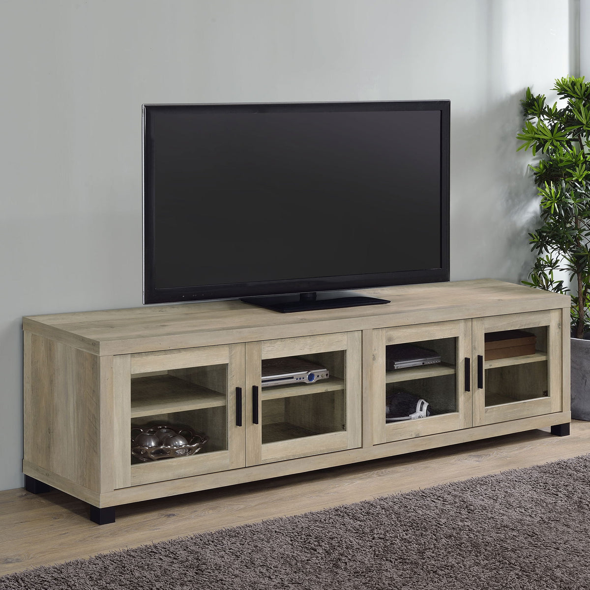 Heron - 4 Door TV Stand With Adjustable Shelving