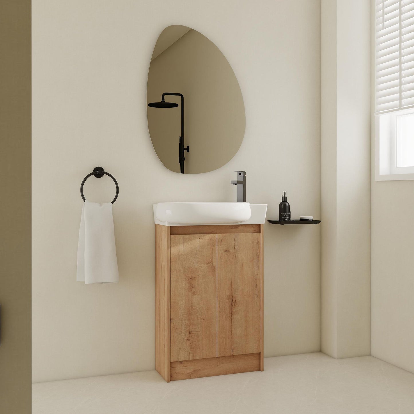 Freestanding Bathroom Vanity & Sink, Soft Close Doors