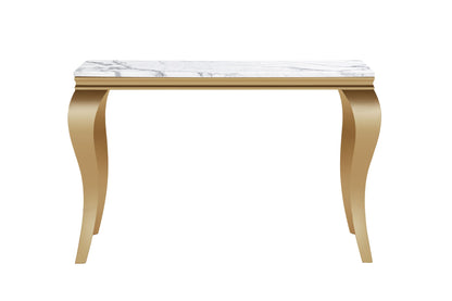 Marble Printed Rectangular Table, Stainless Steel Legs
