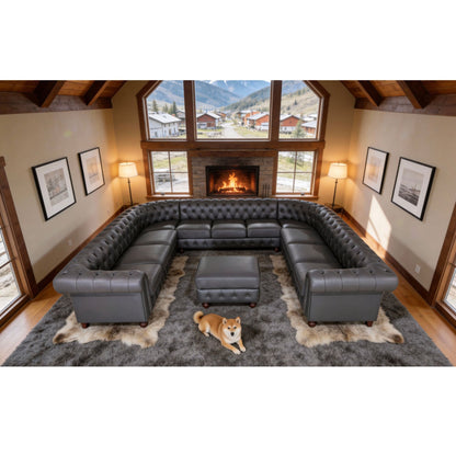 Chesterfield Vintage Style U - Shape Sectional