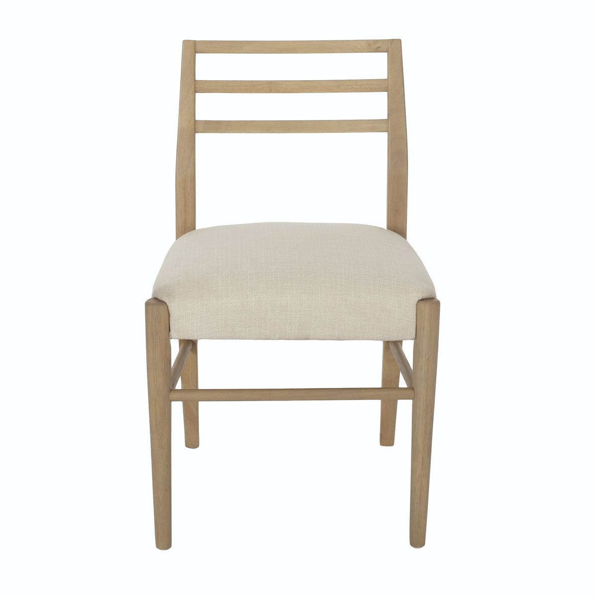 Farmhouse Style Dining Chair Set With Ladder Back Design