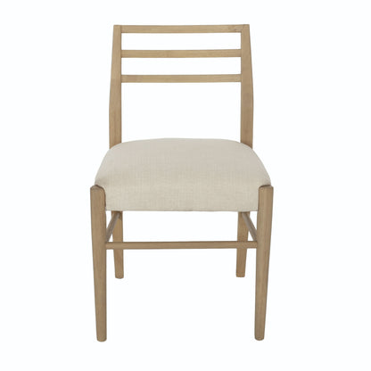 Farmhouse Style Dining Chair Set With Ladder Back Design