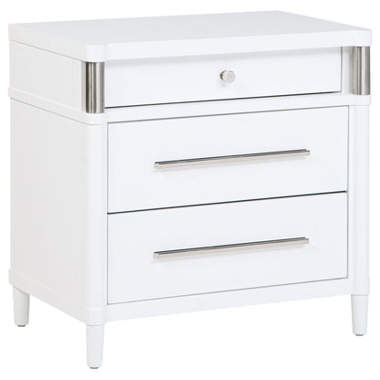 Robinson - 3 Drawer Nightstand - White