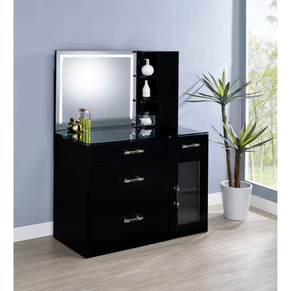 Kerr - 2 Drawer Makeup Vanity Table With Mirror And Stool