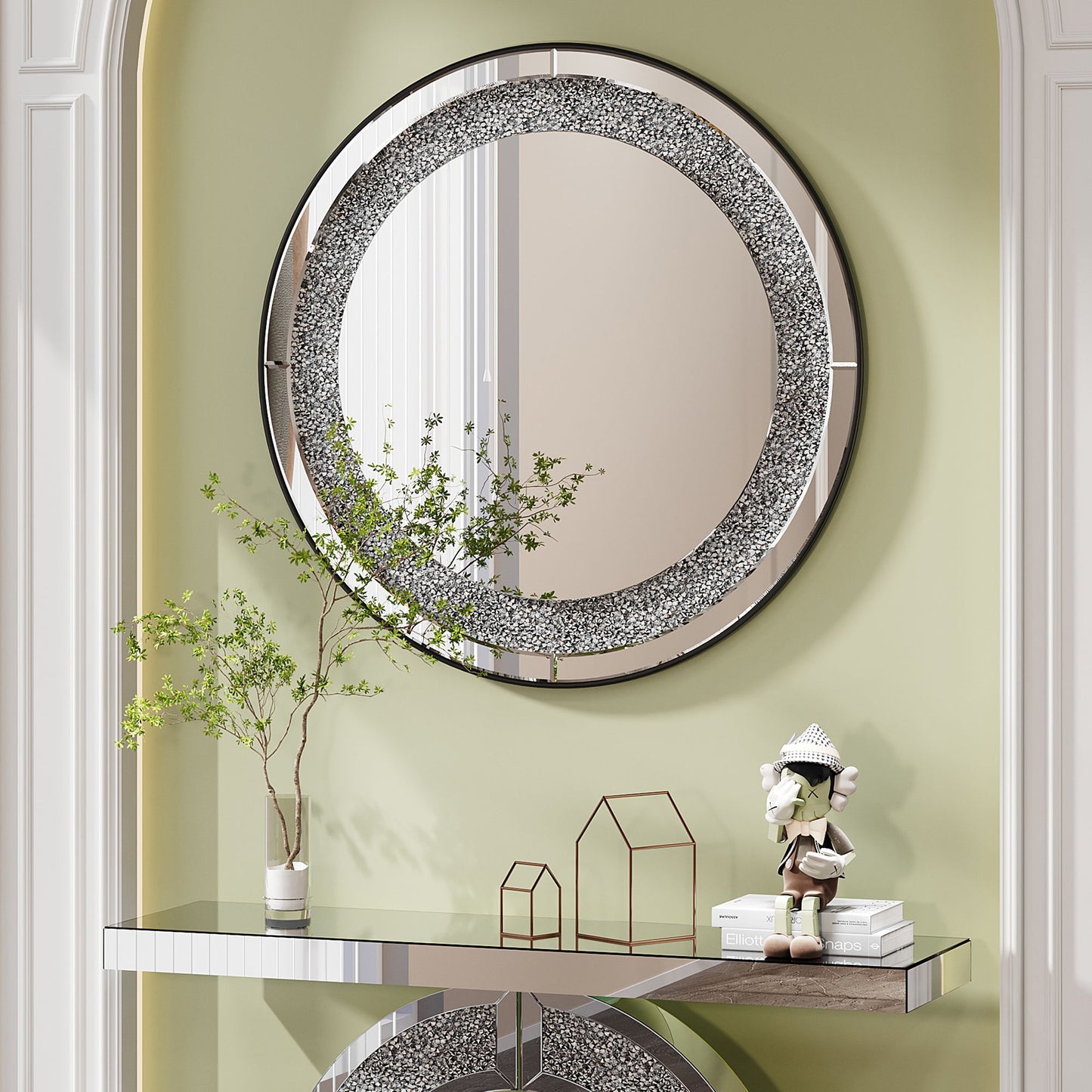 Round Wall Mirror - Silver