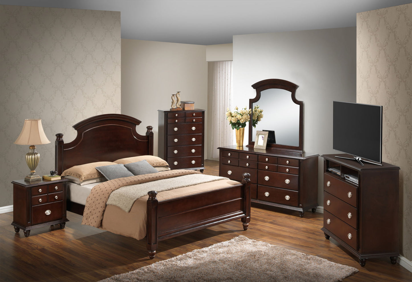 Bed Hand Carved Traditional