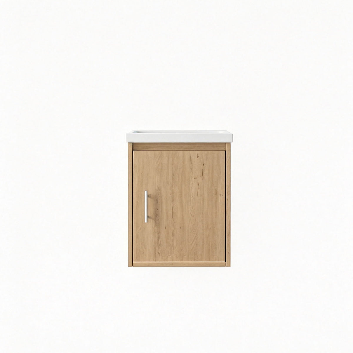 Floating Bathroom Vanity Combo, Wall Mounted Cabinet With Sink & Soft Close Doors For Small Bathrooms