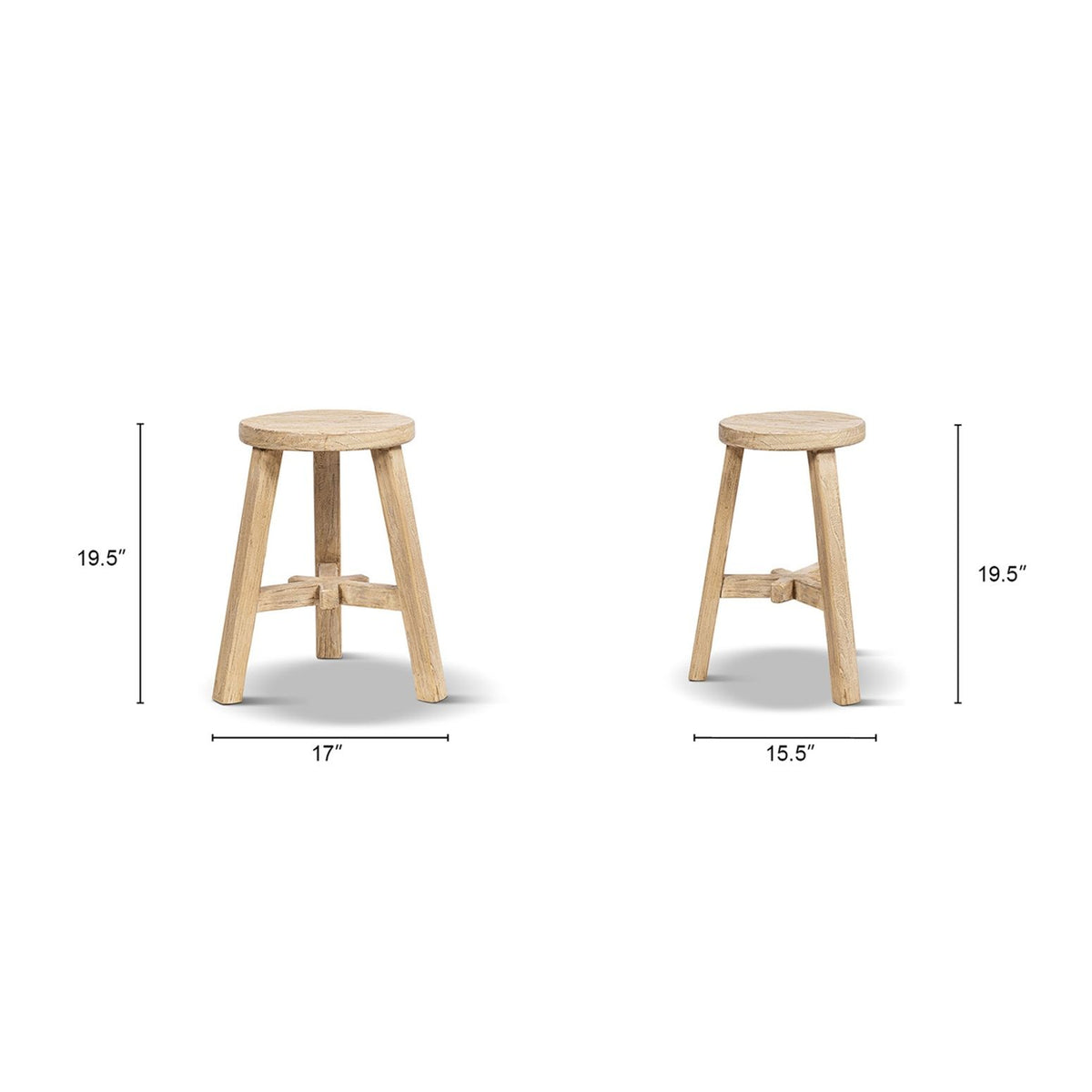 Linden - Round Stool - Light Brown