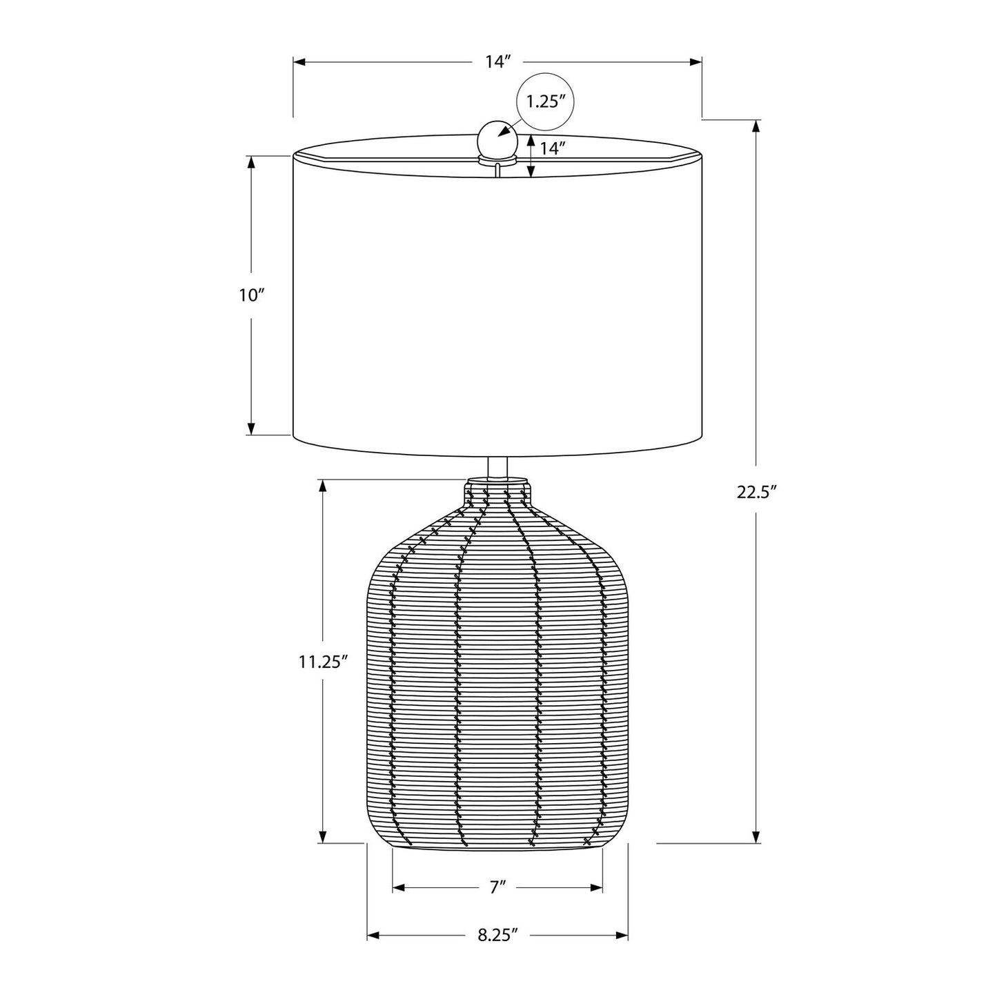 Lighting, Table Lamp, Rattan, Modern