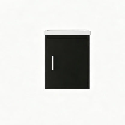 Floating Bathroom Vanity Combo, Wall Mounted Cabinet With Sink & Soft Close Doors For Small Bathrooms