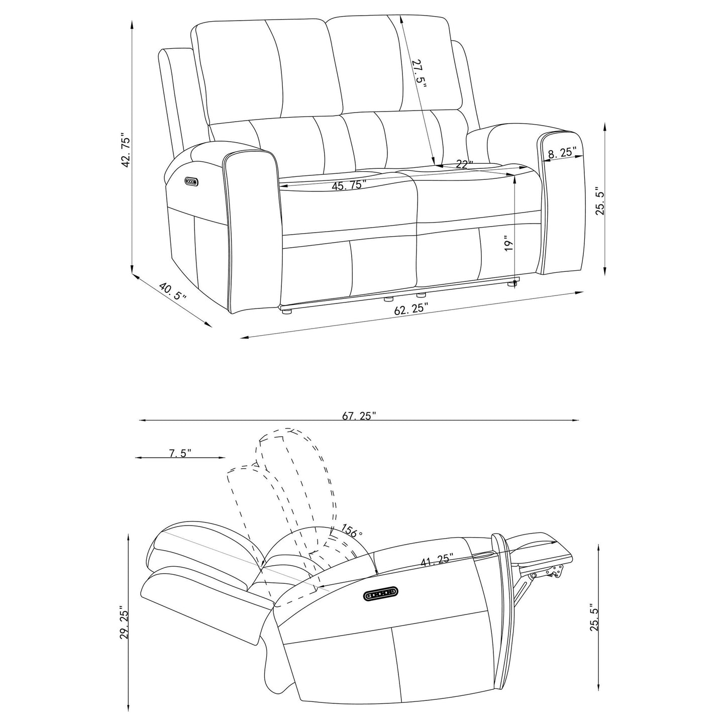 Boyce - Triple Power Reclining Loveseat With Independent Headrest