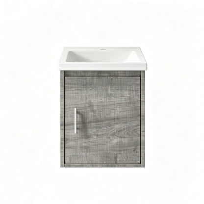Floating Bathroom Vanity Combo, Wall Mounted Cabinet With Sink & Soft Close Doors For Small Bathrooms